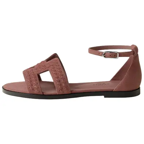 HERMES Santorini One Strap Sandals 1CM Women's Purple