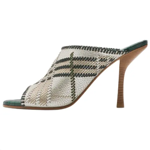 Burberry Cabana Slide Slippers 9cm Women's Green