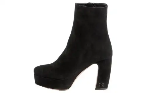 MIU MIU Ankle Boots 9.5cm Women's Black
