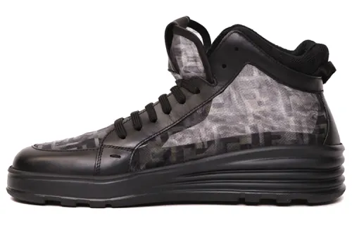 FENDI High top Stylish Skateboarding Shoes Men's Black