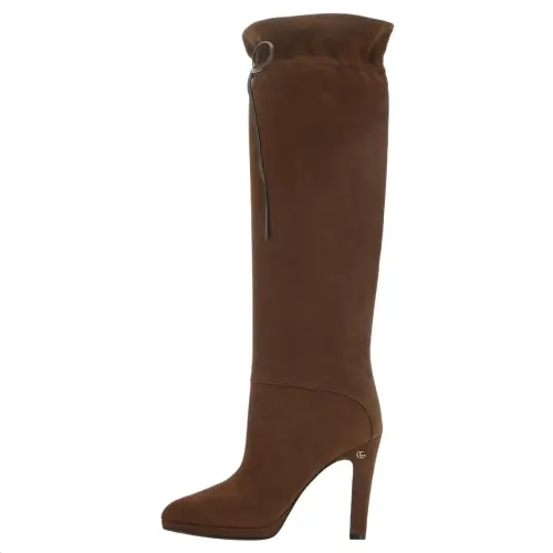 GUCCI Knee high Boots 10.5cm Women's Brown