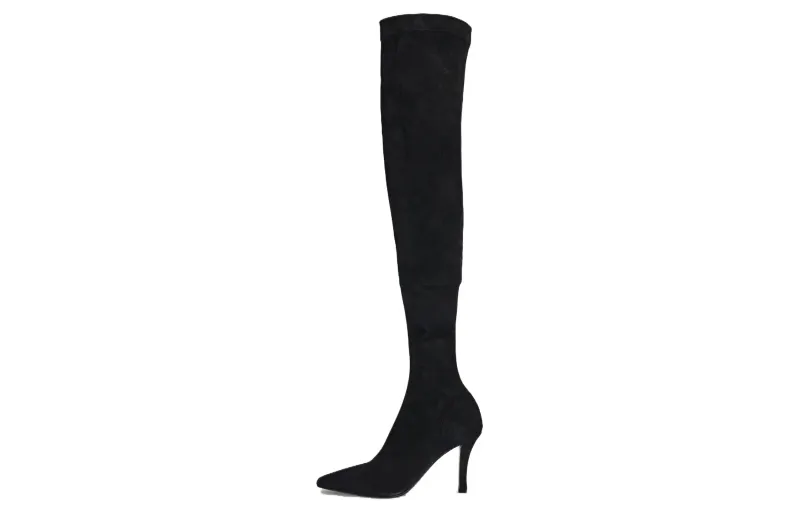 THE ROW Suede Over the knee Boots 8.4cm Women's Black