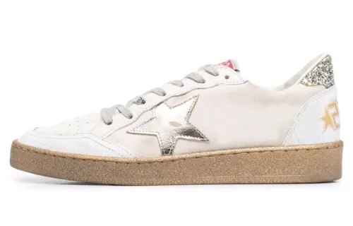 Golden Goose Ball Star Leather Low top Skateboard Shoes Women's White