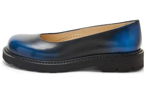 LOEWE Blaze Leather Comfortable Round Toe Casual Shoes Women's Black