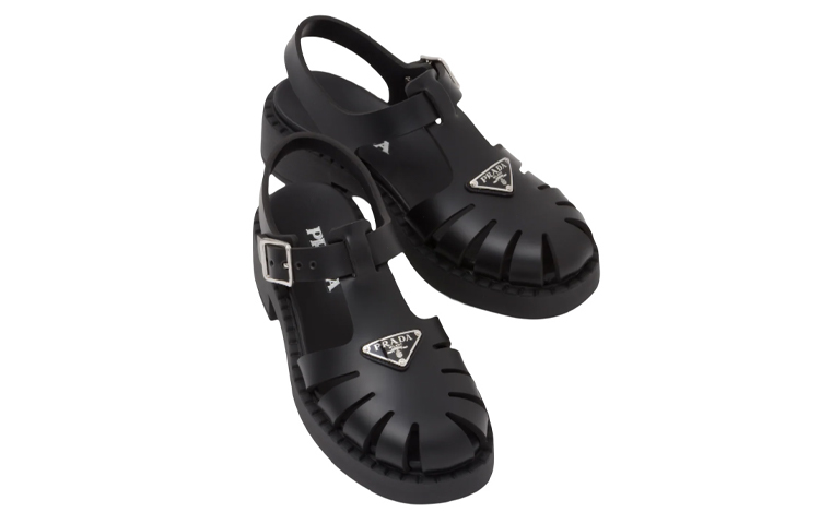 PRADA Roman Sandals Women's Black