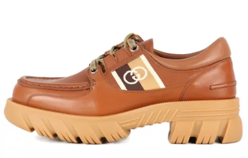 GUCCI Ankle Length Combat Boots Men's Brown