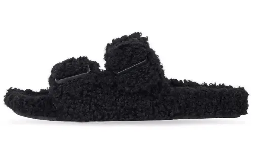 Balenciaga Mallorca Shearling Sandal 'Black'
