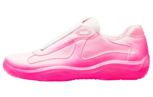 Cass x PRADA Rel3ase Leather Low top Athletic Shoes Unisex Fluorescent Pink Gradient