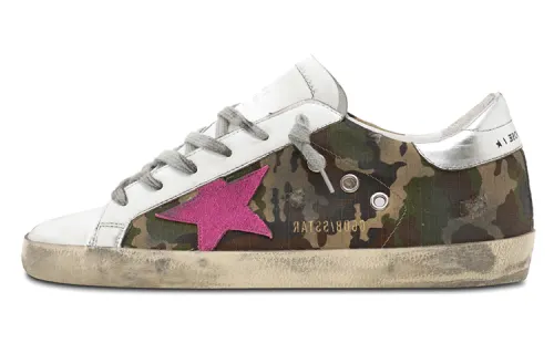 Golden Goose Super Star Low top Skateboard Shoes Women's Camouflage