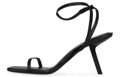 Balenciaga Void Comfortable One Strap Sandals Women's Black
