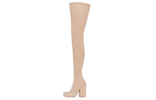 Burberry Leather Knee high Boots Women's Tawny