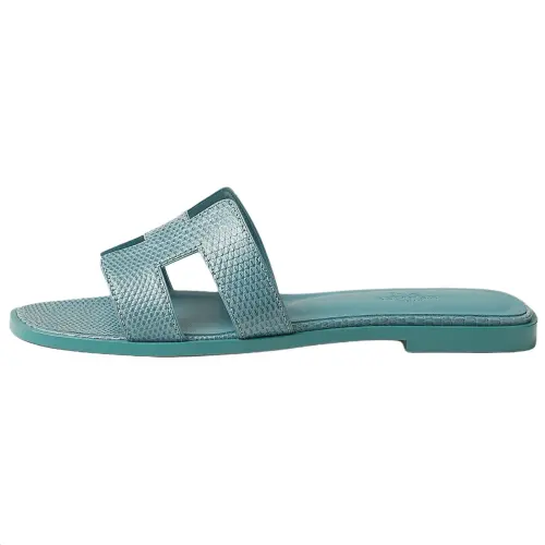 HERMES Oran Slide Slippers Women's Blue