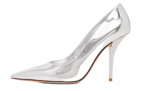 Burberry Slim Heel High Heels 7cm Women's Silver