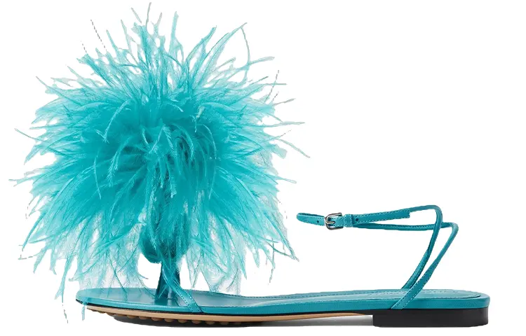 Bottega Veneta Pu Stylish Sandal Women's Blue
