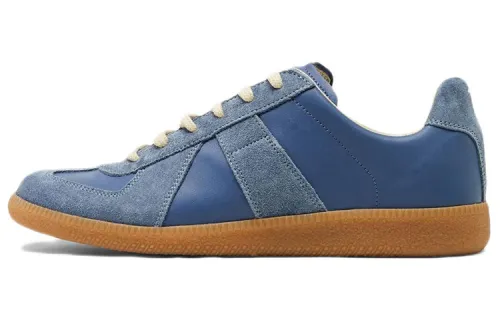 Maison Margiela Replica Cow Leather Low top Skateboard Shoes Women's Royal Blue