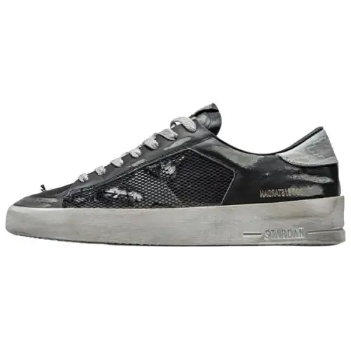 Golden Goose Stardan LTD Stylish Skateboarding Shoes Men's Black Distressed