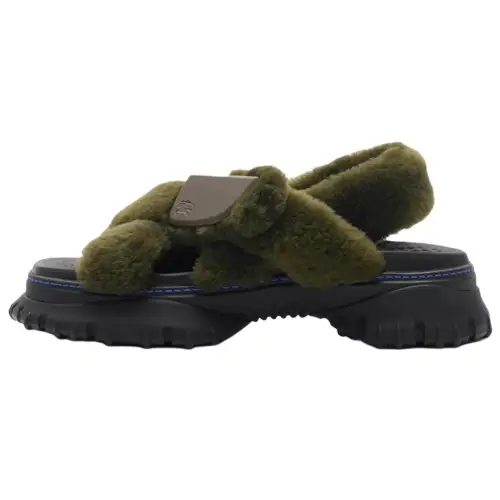 Burberry Loch One Strap Sandals Men's Green