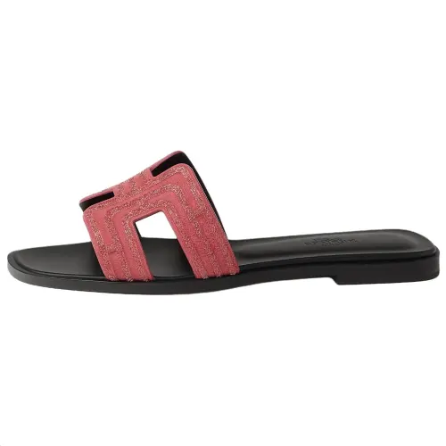 HERMES Oran Slide Slippers Women's Pink