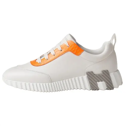 HERMES Bouncing Low top Casual Shoes Women's White