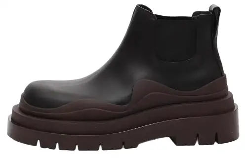 Bottega Veneta Leather Short Chelsea Boots Women's Black