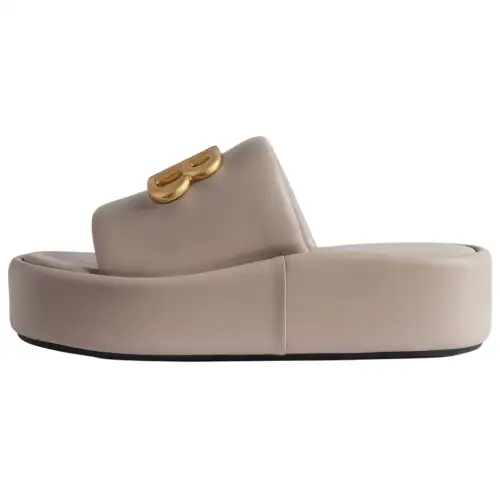 Balenciaga Rise Slide Slippers Women's Beige