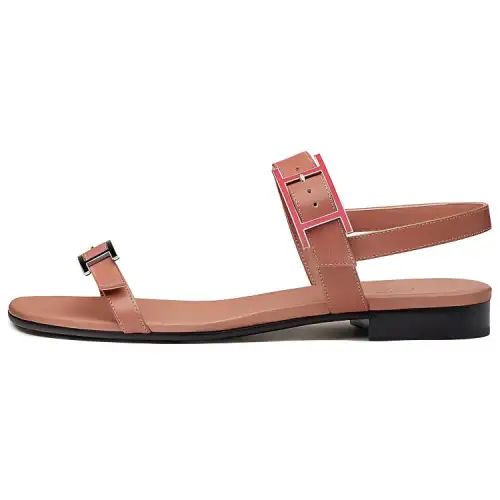 HERMES One Strap Sandals Women's Coral