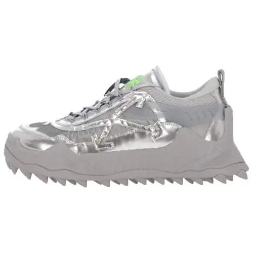 OFF WHITE Lace Up Casual Shoes Men's Silver Gray