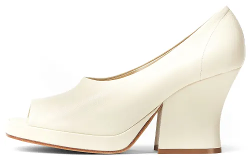Bottega Veneta Stack High Heels Women's Sea Salt Color