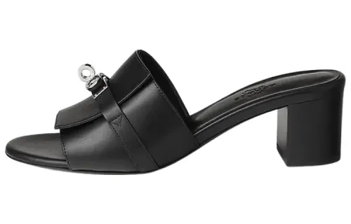 HERMES Kelly Slide Slippers Women's Black