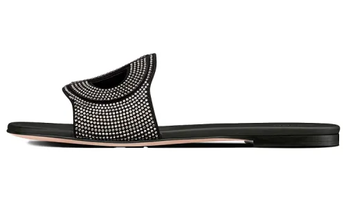 DIOR D Club Slide Slippers Women's Black