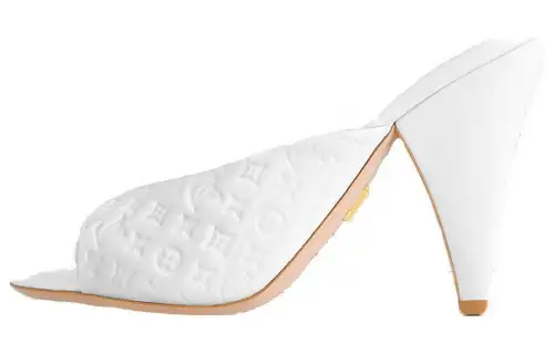 LOUIS VUITTON Slide Slippers Women's White