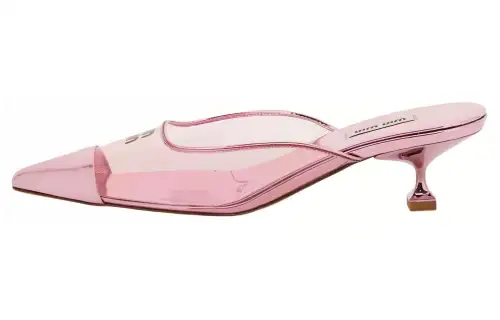 MIU MIU Closed Toe Slippers Women's Pink