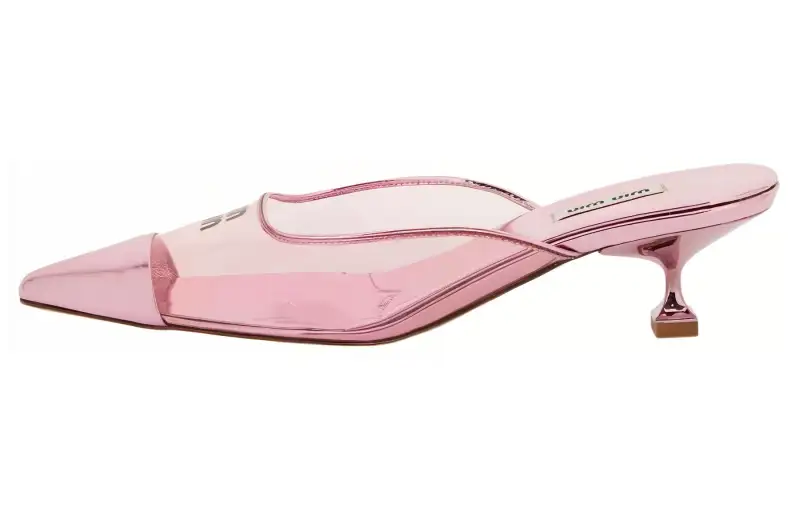 MIU MIU Closed Toe Slippers Women's Pink