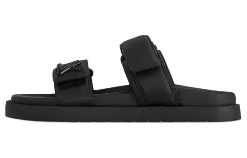 LOUIS VUITTON Sunset Slide Slippers Women's Black