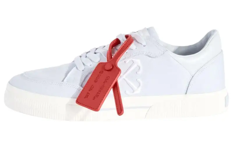 OFF WHITE Vulcanized Contrasting tag Canvas Sneakers