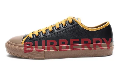 Burberry Lace Up Low top Skateboard Shoes Men's Black