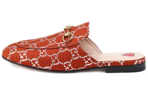 GUCCI Closed Toe Slippers Women's Rusty Red