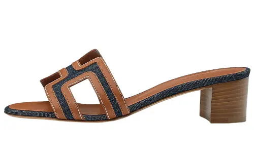 HERMES Oasis Slide Slippers Women's Brown