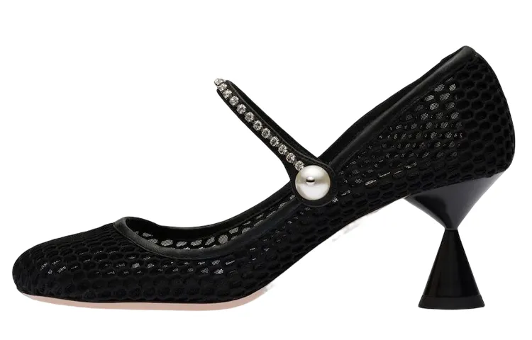 MIU MIU Cone Heel High Heels 6.5cm Women's Black