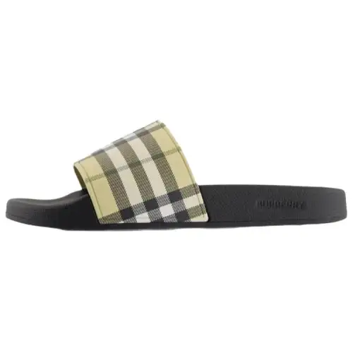 Burberry Slide Slippers Women's Light Green
