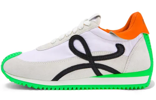 LOEWE Flow Runner Low top Casual Shoes Women's White Black Green