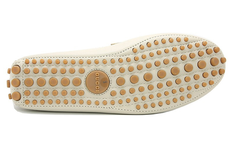 GUCCI Gommino Loafers Men's White