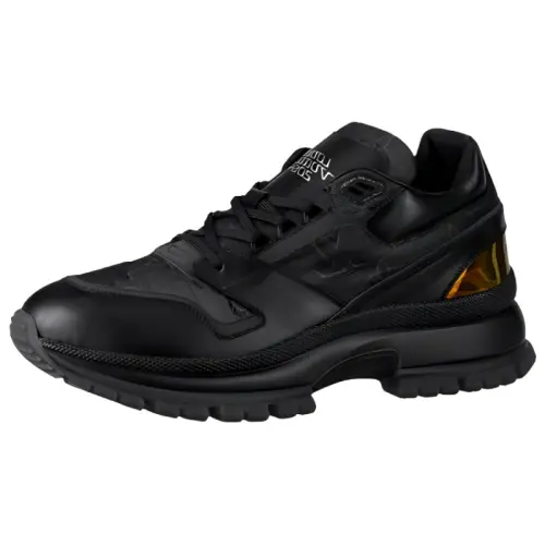 LOUIS VUITTON 2054 Spring Summer Capsule Theme Textile, Leather Low top Casual Shoes Men's Black