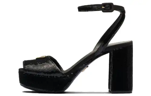 PRADA Sequinned Platform Sandals