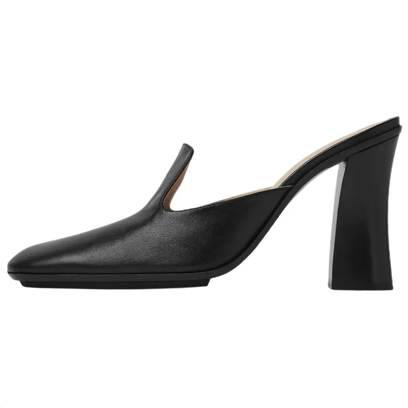 Bottega Veneta Closed Toe Slippers 9cm Women's Black