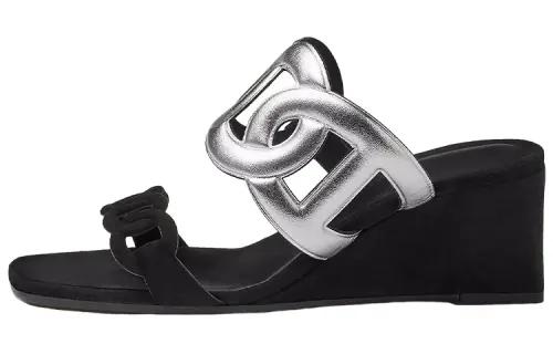 HERMES Figari Stylish Sandal Women's Silver