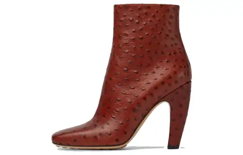 Bottega Veneta Canalazzo Ankle Boots 10cm Women's Burnt Orange