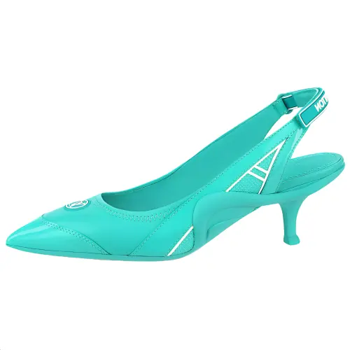 LOUIS VUITTON Archlight Cow Leather Slim Heel High Heels 5.5cm Women's Blue