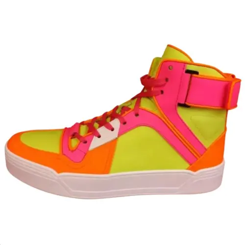 GUCCI Signature High top Skateboard Shoes Women's Multicolor