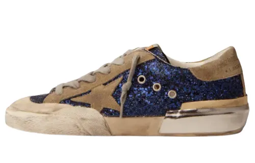 Golden Goose Super Star Skateboard Shoes Women's Low Top Blue